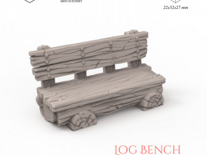 Log Bench 3D-Druckmodell
