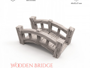 Wooden Bridge 3D Print Model