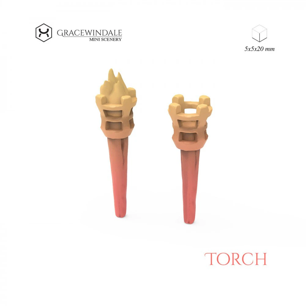 Caged Torch 3D Print Model .c4d .max .obj .3ds .fbx .stl .blend