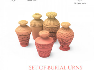 Set of Burial Urns 3D-Druckmodell