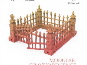 Modular Graveyard Fence 3D Print Model