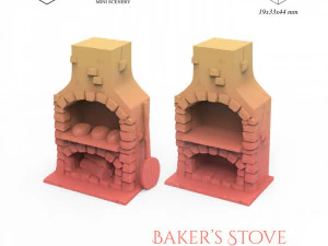 B&auml;cker-Set 3D Druckmodell