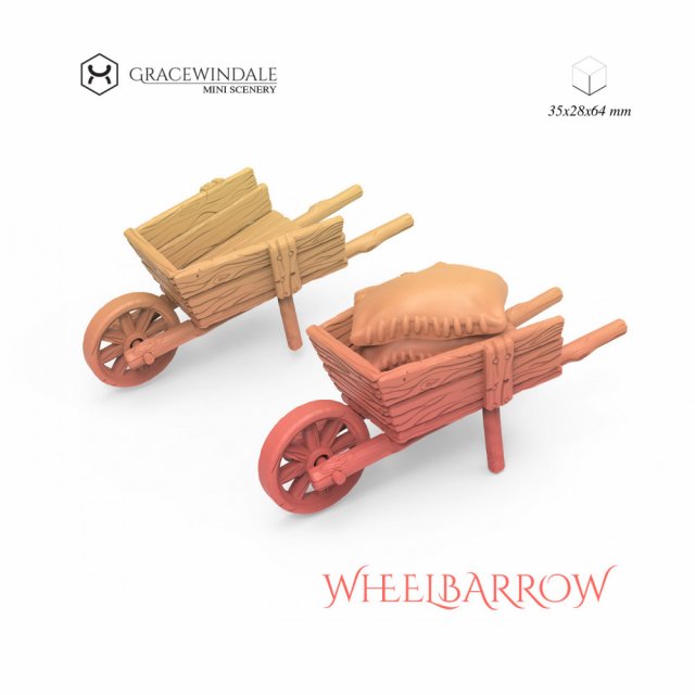 Wheelbarrow 3D 打印模型 .c4d .max .obj .3ds .fbx .stl .blend 