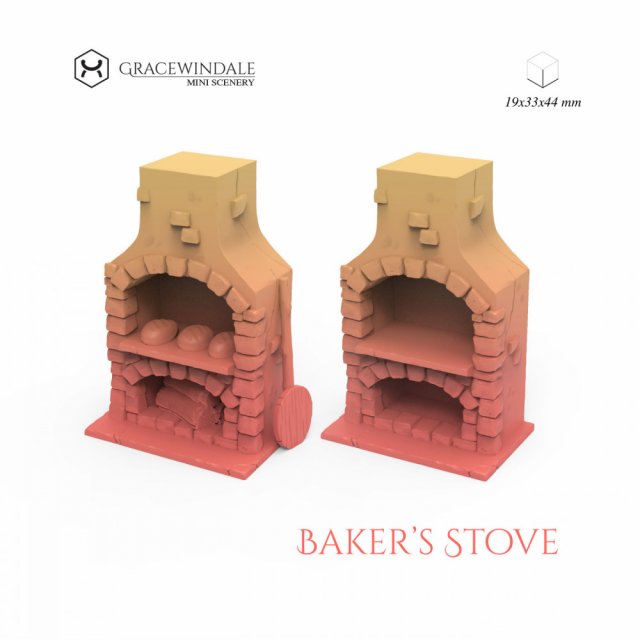Bakers Stove Model do druku 3D .c4d .max .obj .3ds .fbx .stl .blend 