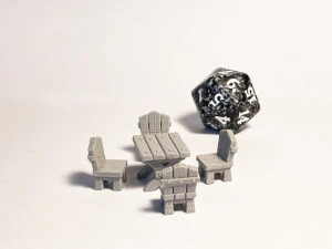 Tavern Furniture and Props Set 3D Print Model