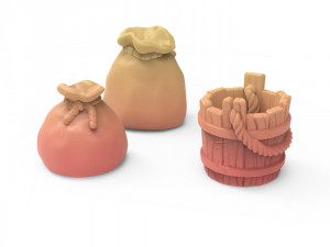 Tavern Furniture and Props Set 3D 打印模型