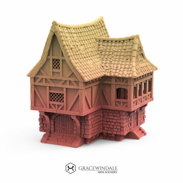The Snoring Warrior Inn 3D Print Model .c4d .max .obj .3ds .fbx .stl .blend 