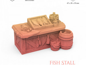 Market Stalls and Goods Set 3D-Druckmodell