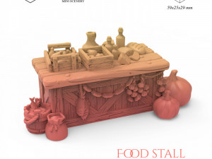 Market Stalls and Goods Set 3D-Druckmodell