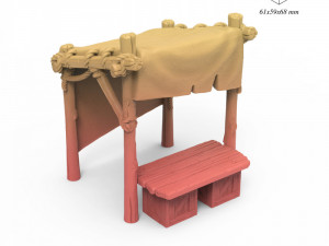 Woven Market Stall 3D Print Model