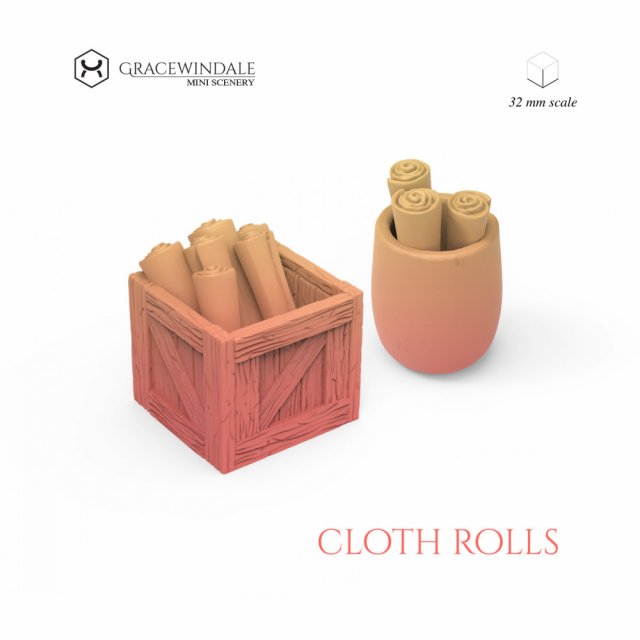 Scrolls of Cloth or Maps 3D 프린트 모델 .c4d .max .obj .3ds .fbx .stl .blend 