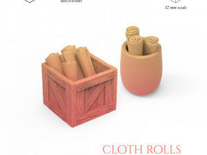 Scrolls of Cloth or Maps 3D 프린트 모델