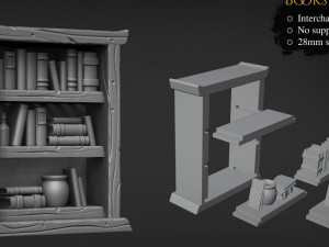 Bookshelf and Cupboard Model Cetak 3D
