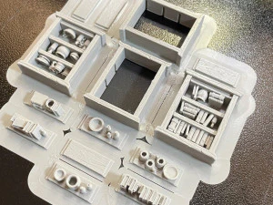 Bookshelf and Cupboard 3D Print Model