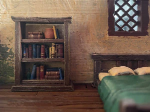 Bookshelf and Cupboard 3D Print Model