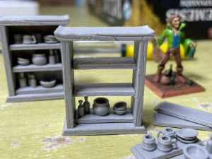 Bookshelf and Cupboard 3D Print Model