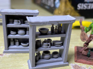 Bookshelf and Cupboard 3D Print Model