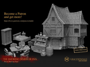 The Snoring Warrior Tavern 3D Print Model