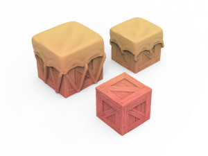 Set of Crates 3D Принт Модель