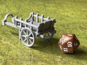Cart - Two Wheel Wagon 3D Print Model