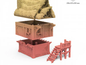 Modulares Siedlerhaus 3D Druckmodell