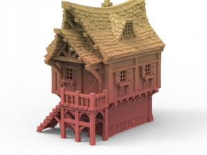 Modular Settlers Cottage Modèles 3D en vedette