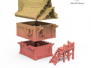 Modular Settlers Cottage Modèles 3D en vedette