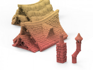 Modular Settlers Cottage Modèles 3D en vedette