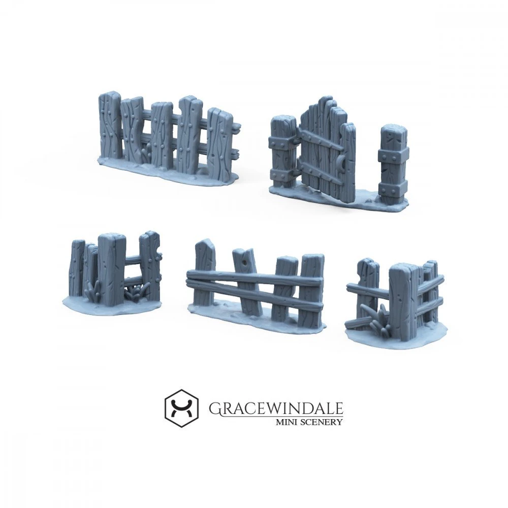 Modular Farm Fence 3D Print Model .c4d .max .obj .3ds .fbx .stl .blend 