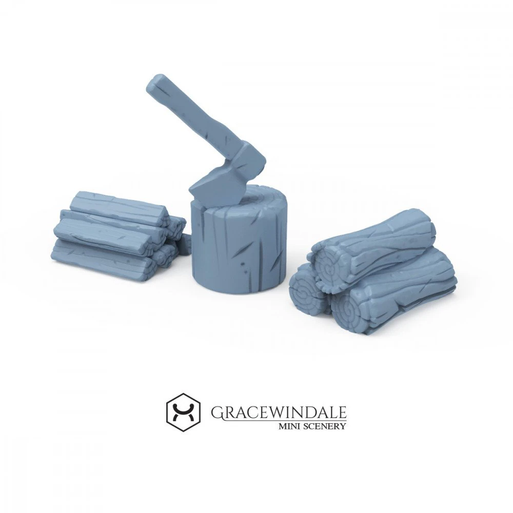 Firewood 3D Print Model .c4d .max .obj .3ds .fbx .stl .blend 