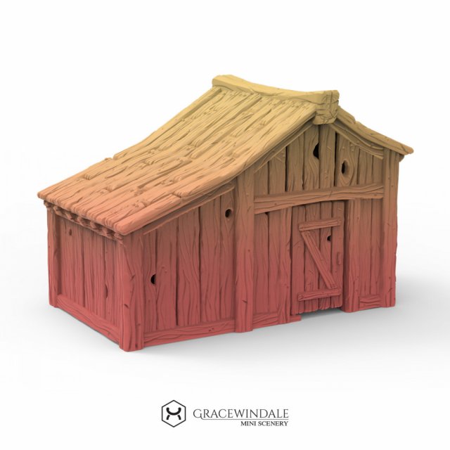 Shed 3D Print Model .c4d .max .obj .3ds .fbx .stl .blend 