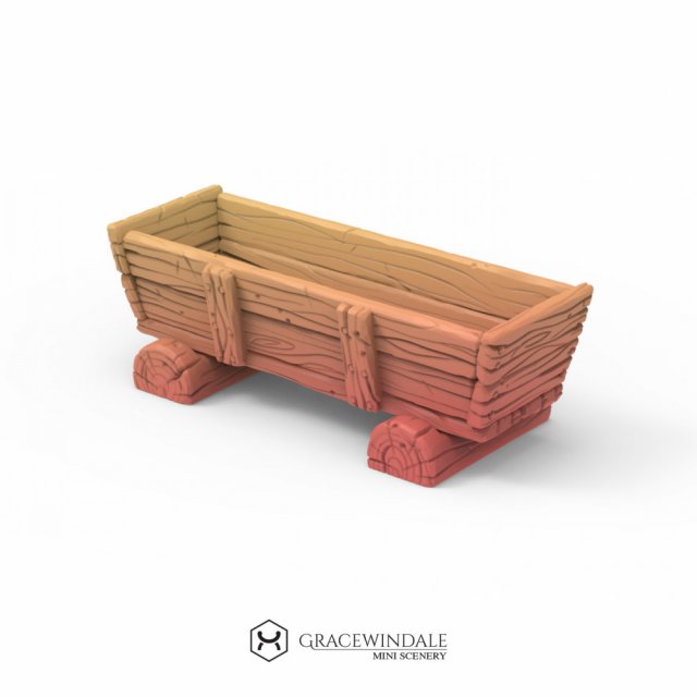 Water Trough Model Cetak 3D .c4d .max .obj .3ds .fbx .stl .blend 