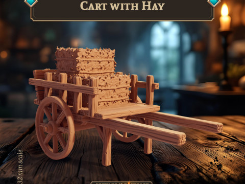 Cart with Hay 3D printmodel