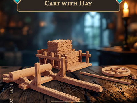 Cart with Hay 3D Принт Модель