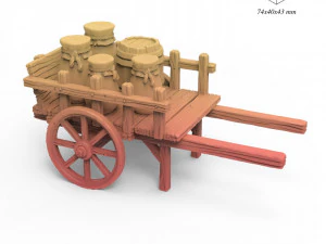 Cart with Goods 3D Print Model
