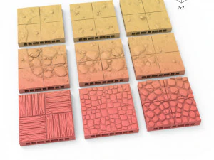 Town Streets Set 3D Print Model