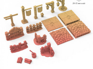 Town Streets Set Modelo de impresión 3D