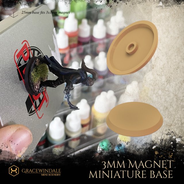 Magnet Miniature Base 3D Принт Модель .c4d .max .obj .3ds .fbx .stl .blend 