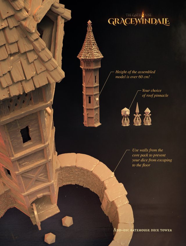 Gracewindale Dice Tower Modello di stampa 3D .c4d .max .obj .3ds .fbx .stl .blend 