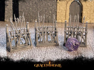 Gatehouse - Weapon Racks 3D Print Model