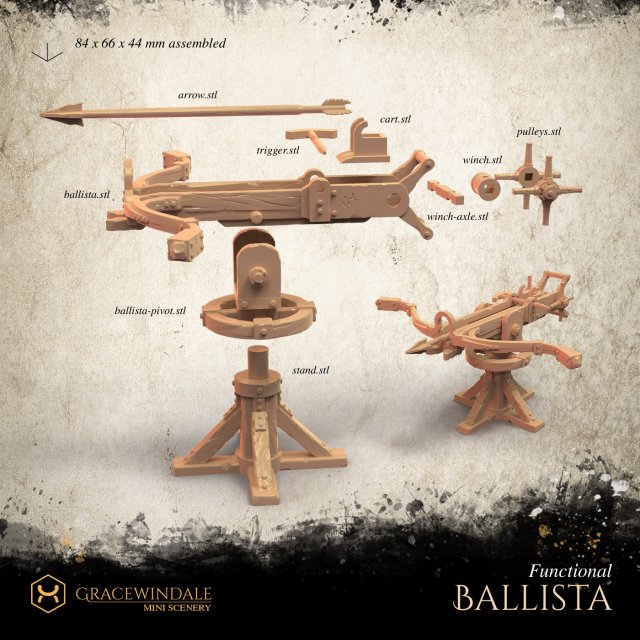 Gatehouse - Ballista Functional Modello di stampa 3D .c4d .max .obj .3ds .fbx .stl .blend 