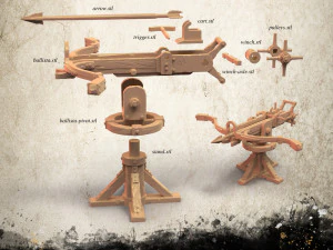 Torhaus &ndash; Ballista funktionsf&auml;hig 3D Druckmodell