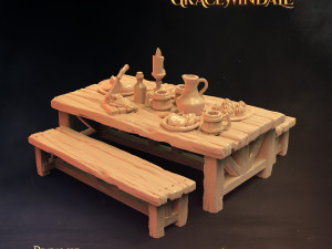 Gatehouse - Dining Set 3D Принт Модель