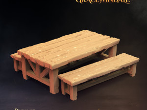 Gatehouse - Dining Set 3D प्रिंट मॉडल