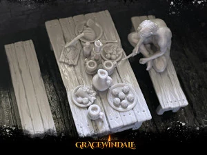 Gatehouse - Dining Set 3D Print Model