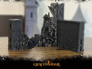 Gatehouse - Torre Di Guardia E Mura In Rovina Modello di stampa 3D