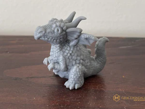 Naga Kecil Model Cetak 3D