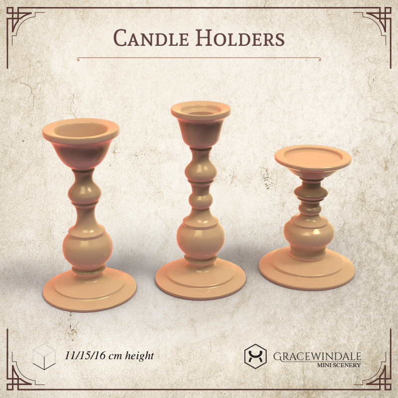 Candle Holder 3D 프린트 모델 .c4d .max .obj .3ds .fbx .stl .blend 