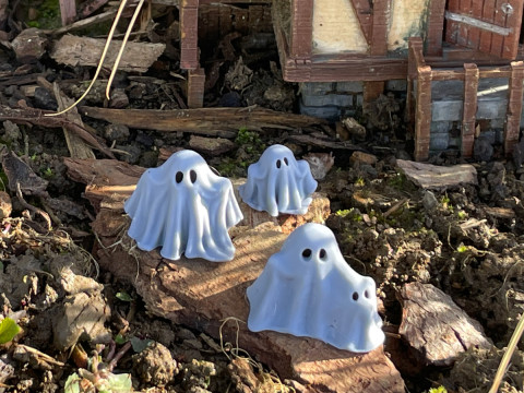 Little Ghost with a Doggie 3D Baskı Modeli