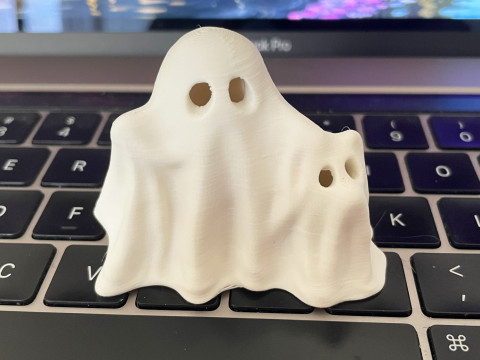 Little Ghost with a Doggie 3D Baskı Modeli